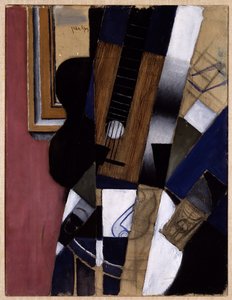 Gitarr och pipa av Juan Gris