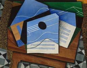Gitarr på ett bord av Juan Gris