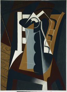 Stilleben på en stol - Olja på trä av Juan Gris