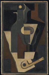 Stilleben med rör, 1918 av Juan Gris