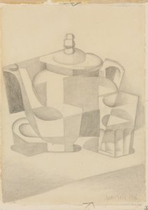 Stilleben med tekanna; Nature morte a la theiere, 1916 av Juan Gris