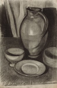 Stilleben med kanna; Nature morte a la cruche, 1910 av Juan Gris