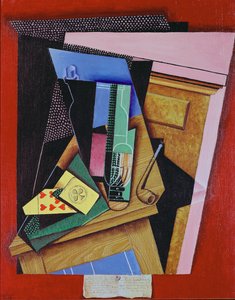 Stilleben med en dikt av Juan Gris