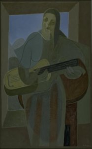 Gitarrspelaren av Juan Gris