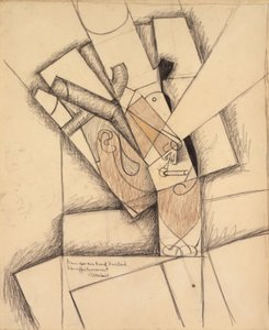 The Smoker, 1913 (kol, krita och tvätt på papper)