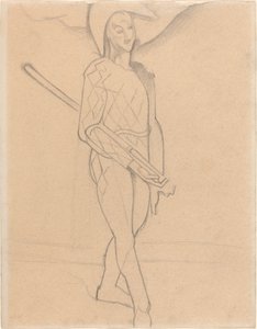Harlekin av Juan Gris after Paul Cézanne
