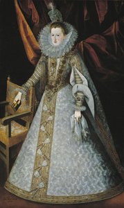 Margareta av Österrike Styria ärkehertiginna av Österrike då drottning gemål av Spanien - Porträtt av Margarita av Österrike (1584-1611) av Pantoja de la Cruz, Juan (1553-1608)