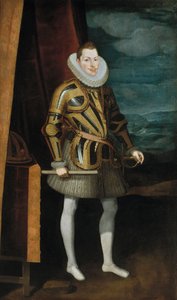 Filip III av Spanien - Porträtt av Filip III (1578-1621), kung av Spanien och Portugal av Pantoja de la Cruz, Juan (1553-1608)