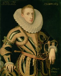 Porträtt av Diego de Villamayor av Juan Pantoja de la Cruz