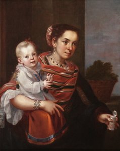 Casta Painting (From Spaniard and Morisca, Albino) av Juan Patricio Morlete Ruiz