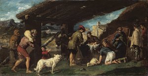 The Adoration of the Shepherds - Målning av Juan Ribalta (1597-1628), olja på koppar, cirka 1620