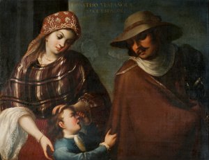 Castizo och spanjoren Framställer en spanjor, ca 1715