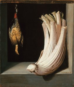 Bodegón med en kardong och francolin