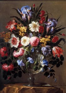 Blombukett. Målning av Juan De Arellano (1614-1676) Ec. Esp.