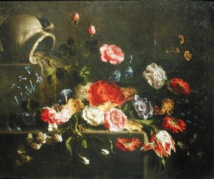 Blommor fallna från en kanna, 1665 av Juan de Arellano