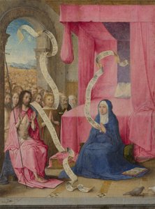 Kristus visar sig för jungfrun med de återlösta från Gamla testamentet, ca. 1500 av Juan de Flandes