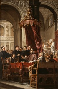 Augustinus omvändelse och dop av St. Ambrosius av Juan de Valdes Leal
