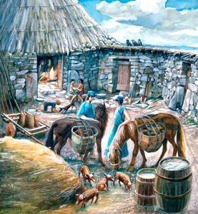 Chysauster Ancient Village, 1:a-2:a århundradet, c1990-2010 av Judith Dobie
