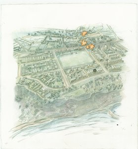 Tysk sjöbombning av Scarborough, North Yorkshire, 1914 2014. av Judith Dobie