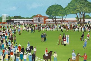 Ascot, 2009 (Gouache på papper) av Judy Joel