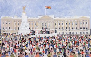 Folkmassor runt palatset, 1995 av Judy Joel