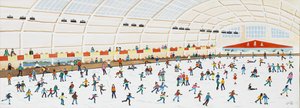 Skating at Richmond, 2009 (Gouache på papper) av Judy Joel