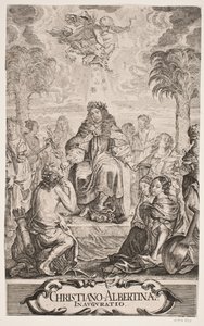 Hertig Christian Albrecht hyllas av Apollo och de nio muserna av Jürgen Ovens