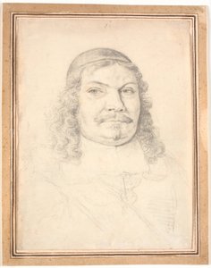 Porträtt av Holstein-Gottorps kansler Johan Adolph Kielman von Kielmanseck (1612-1676). Bystkant till höger av Jürgen Ovens