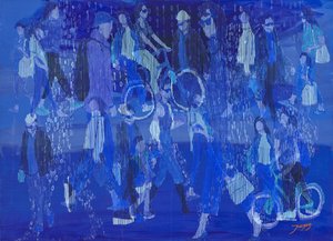 Blue Digital Crowd av Jukyong Park