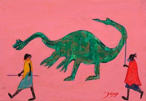 Primitiv dinosaurievandring av Jukyong Park