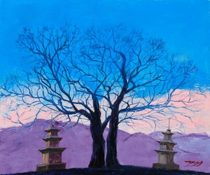 Ett fridfullt pagodlandskap av Jukyong Park