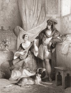 Kung Karl VII av Frankrike med Agnes Sorel