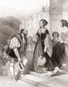 Kung Henrik VIII av England med Anne Boleyn