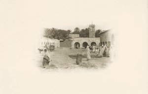 En av Jules Gervais-Courtellemonts vyer över Algeriet (svartvitt foto) av Jules (after) Gervais-Courtellemont