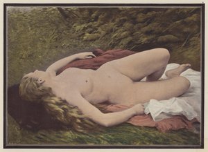 Siestan (färg litho)