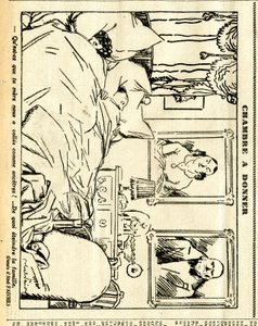 Uppriktig, satirisk i N & B av Jules Abel Faivre