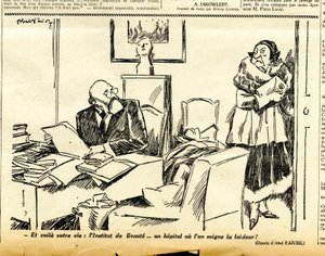 Uppriktig, satirisk i N & B av Jules Abel Faivre
