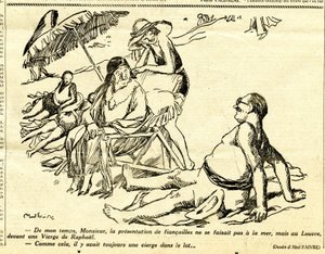 Uppriktig, satirisk i N & B av Jules Abel Faivre