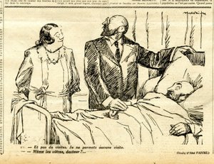 Uppriktig, satirisk i svartvitt av Jules Abel Faivre