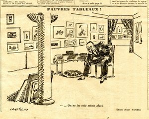 Uppriktig, satirisk i svartvitt av Jules Abel Faivre