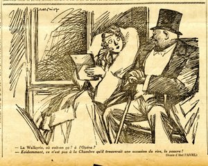 Uppriktig, satirisk i svartvitt av Jules Abel Faivre