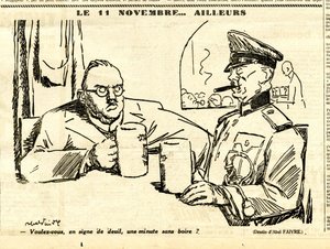 Uppriktig, satirisk i svartvitt av Jules Abel Faivre