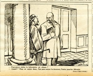 Uppriktig, satirisk i svartvitt av Jules Abel Faivre