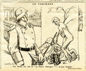 Uppriktig, satirisk i svartvitt av Jules Abel Faivre