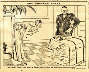 Uppriktig, satirisk i svartvitt av Jules Abel Faivre