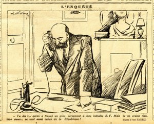 Uppriktig, satirisk i svartvitt av Jules Abel Faivre