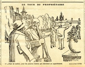 Uppriktig, satirisk i svartvitt av Jules Abel Faivre