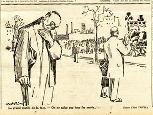 Uppriktig, satirisk i svartvitt av Jules Abel Faivre