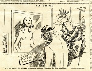 Uppriktig, satirisk i svartvitt av Jules Abel Faivre