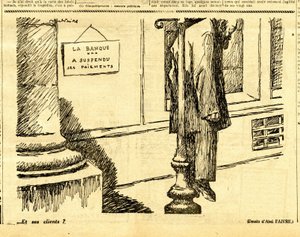 Uppriktig, satirisk i svartvitt av Jules Abel Faivre